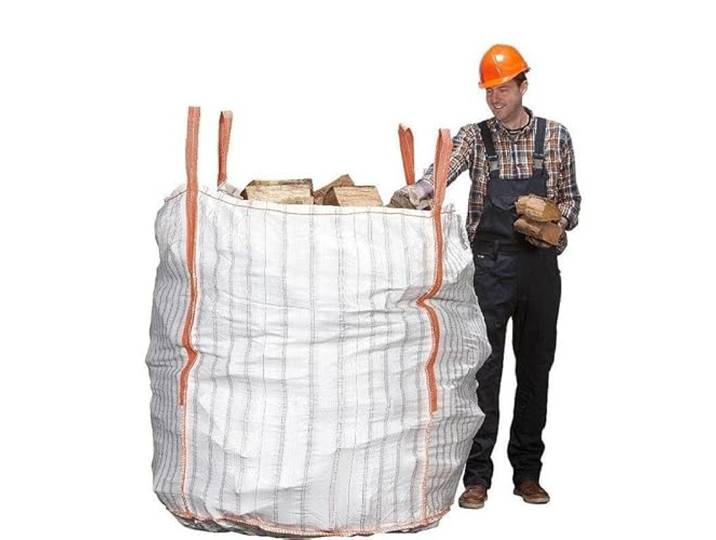 Big Bag Atmungsaktiver Big Bag 90x90x110cm 1m³ Ideal als Brennholztasche 10 Stück