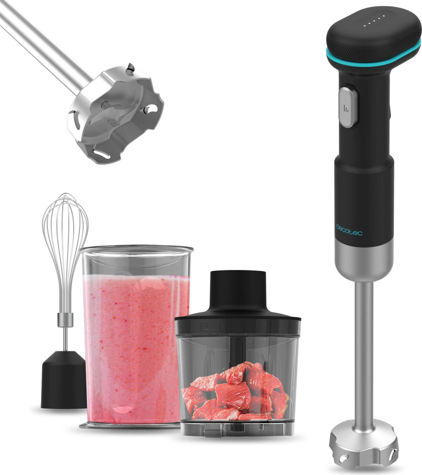 Cecotec BlendGo handmixer, 180W, zwart, roestvrij staal