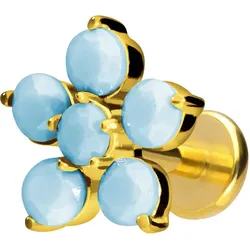 Titan Labret mit Push Fit BLUME + SYNTHETISCHE TÜRKISE