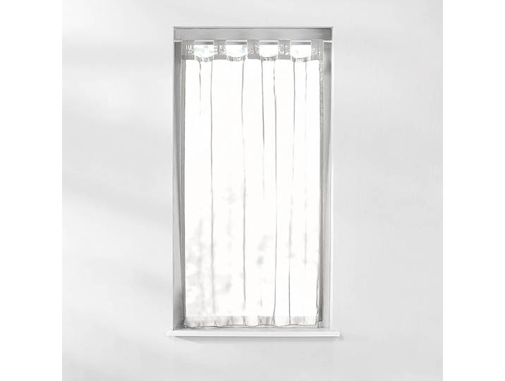 Vitrage droit voile uni finition pattes - Blancheporte