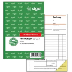 Sigel Formularbuch »Rechnung« SD033 gelb, 14.8x10.5 cm