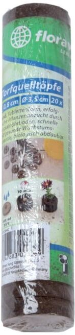 floraworld Pots de tourbe gonflants 20 pcs 3,5 cm (010842)