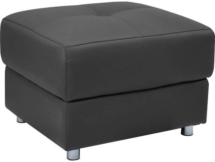 Polsterhocker OTTO HOME Pareli , schwarz, B:72cm H:47cm T:64cm, Echtleder/Kunstleder, Hocker, Polsterhocker, mit komfortablen Federkern und Stauraum