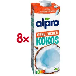 alpro Kokosnussdrink »ohne Zucker« 8 Stück