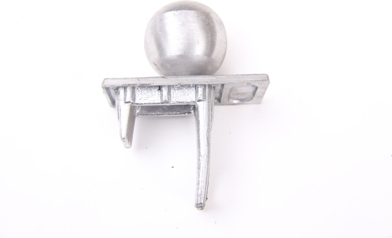 Floraworld Pfostenkugel Aluminium 8 x 4 cm Alu roh