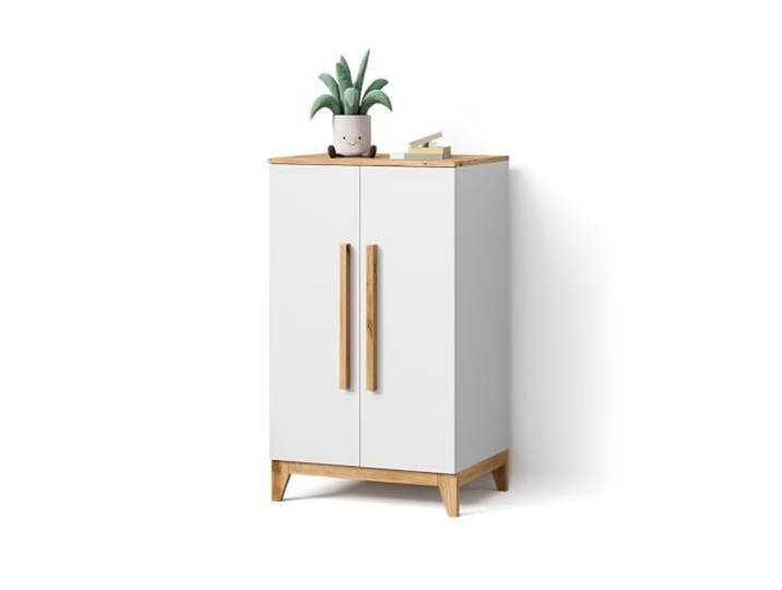 Livinity Kinderkleiderschrank Mailo , Weiß/Artisan-Eiche 70 x 120 cm mit minimalistischem Design