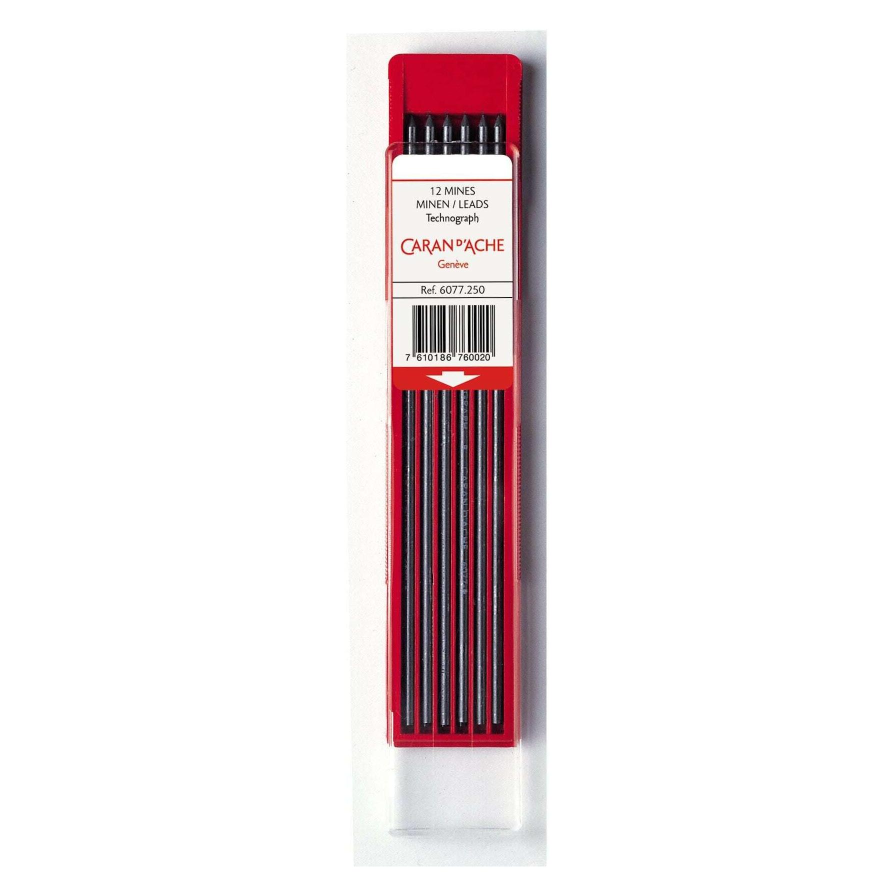 Caran d'Ache Technograph-Minen (12 Stk., 2 mm, B) (6077.251)