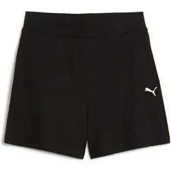 PUMA Damen Shorts ESS ELEVATED High-Rise Rib Shorts 5, Größe XS in Schwarz Schwarz