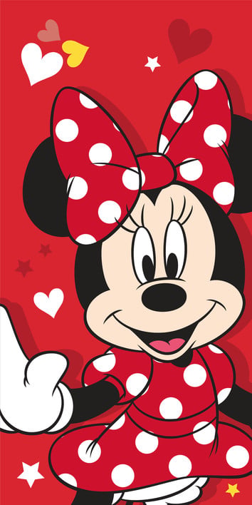 Disney Minnie Mouse strandlaken Rood 70 x 140 cm