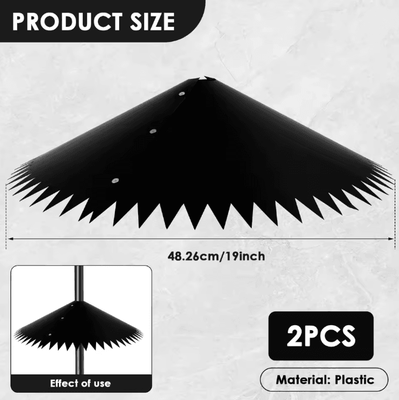 Inspire Essentials Wrap Around Squirrel Baffle Bird Feeder Pole Guard 12 Or 18 Inch 2pcs 19inch