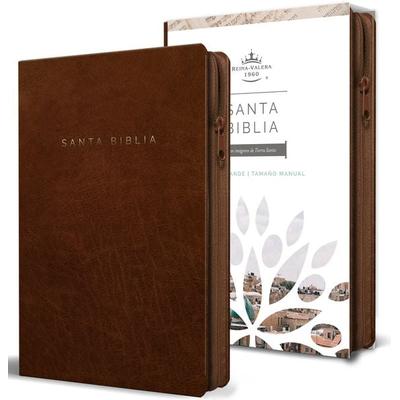 Biblia Reina Valera 1960 Letra Grande. Símil Piel Canela, Cremallera, Tamaño Manual / Spanish Bible Rvr 1960. Handy Size, Large Print, Leathersoft,
