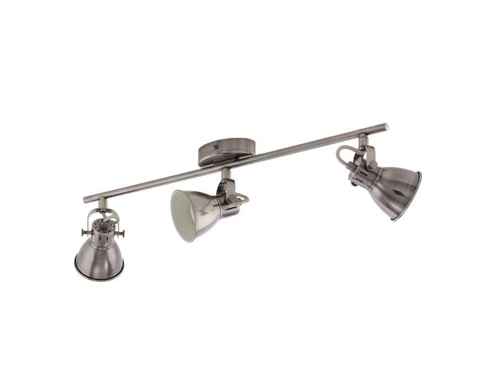 Plafonnier Seras II 595 x 16 x 65cm Argenté 3 Acier nickelé LED GU10