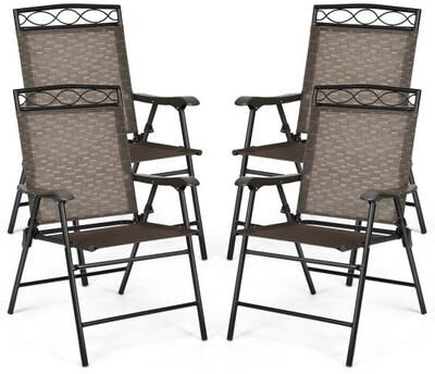 Costway Set of 4 Patio Folding Chairs