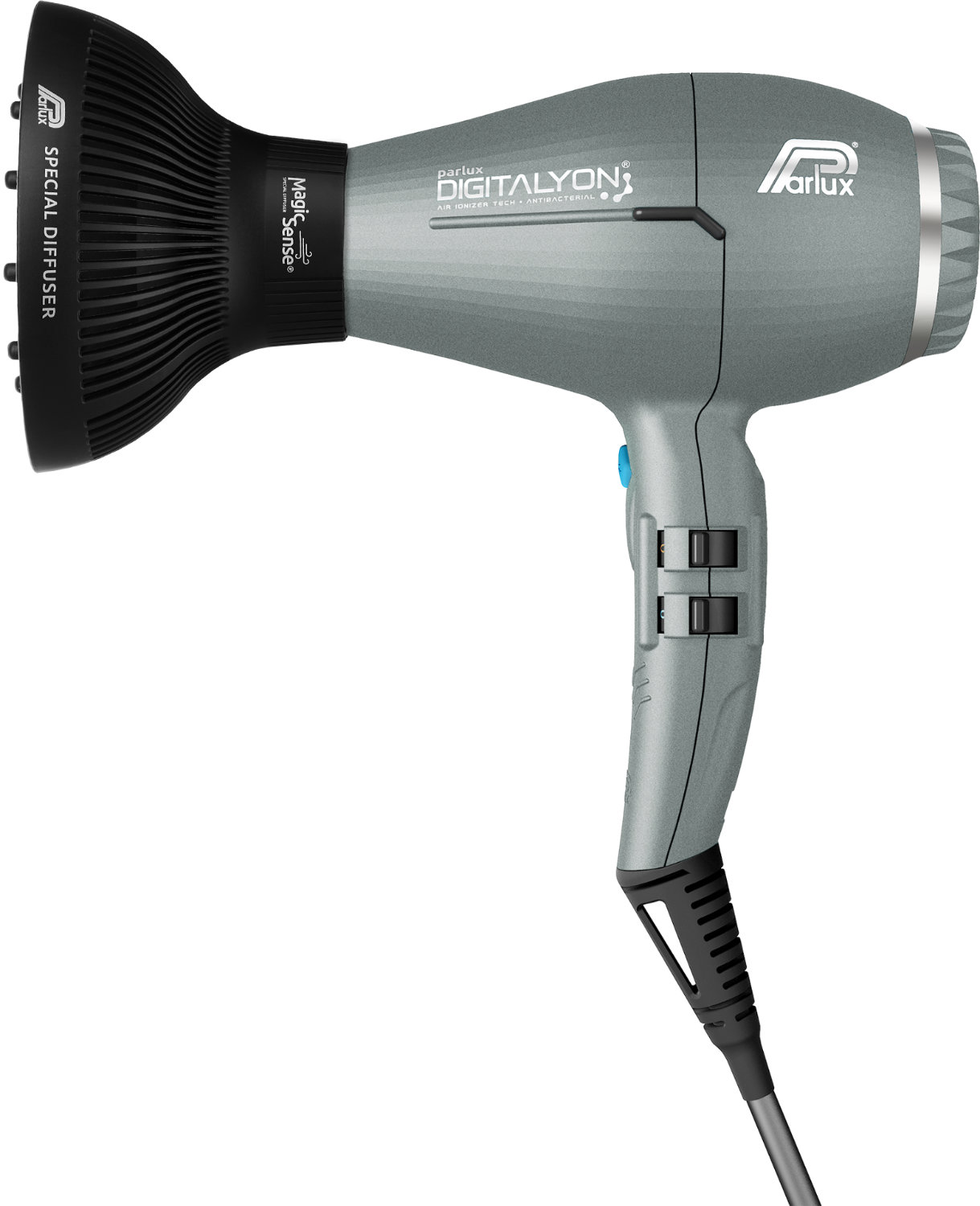 Parlux Digitalyon Glitter Grau mit Magic Sense Diffuser K-1179