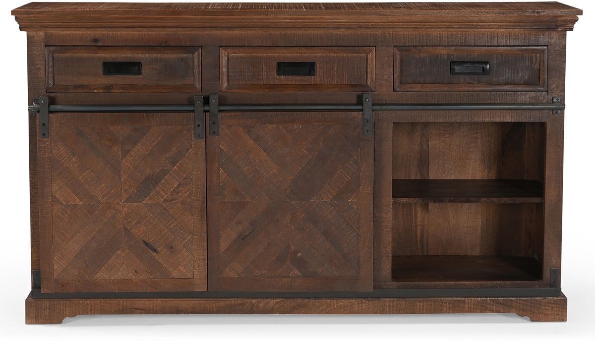Notio Living Don-Barn Dressoir met 2 deuren en 6 laden - Bruin