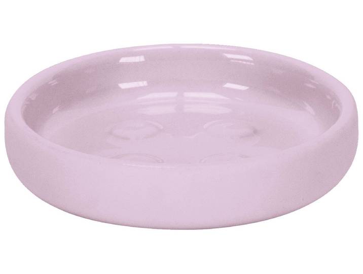 Seifenschale KLEINE WOLKE Eclipse , rosa (erika), B:10,3cm H:2,5cm T:10,3cm, Keramik, Seifenhalter, Seifenschale