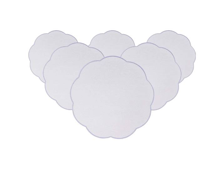 Platzset VILLEROY & BOCH Platzsets Fleur Accessoires ø 40 cm 6er Set blau , blau, B:40cm H:2mm L:40cm Ø:40cm, Platzsets, Platzset, waschbar bei 30 Grad C