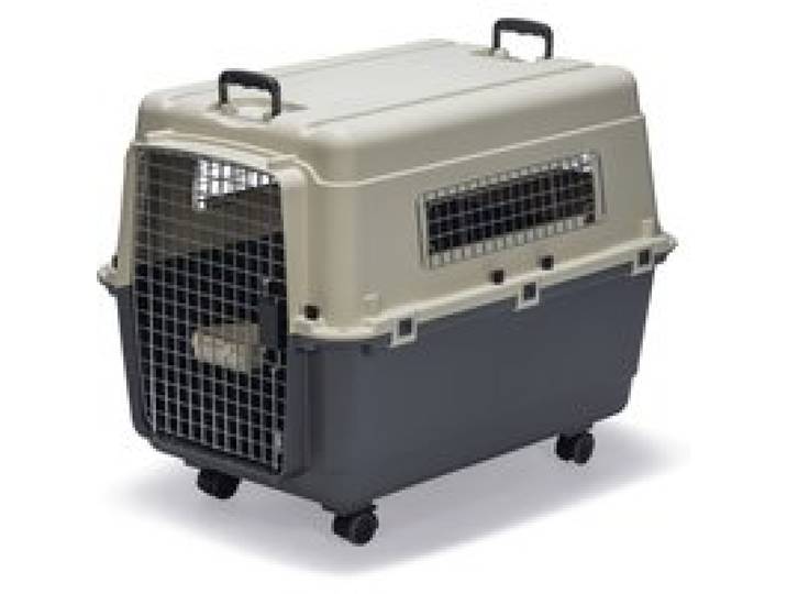KARLIE Caisse de transport pour chien Nomad, gris/blanc (81x56x59 cm)