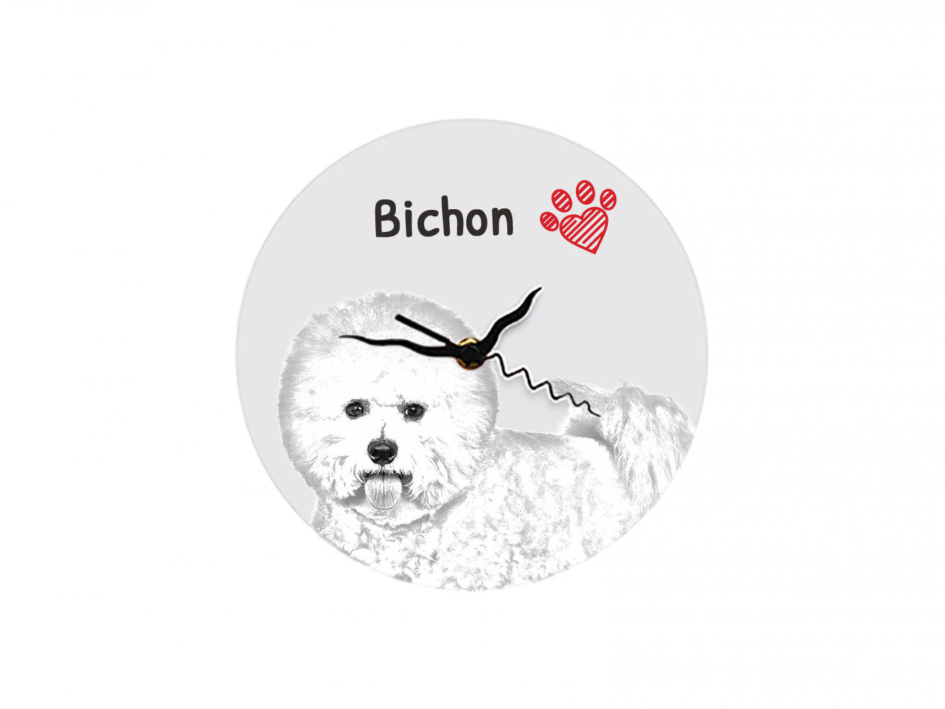 Art-Dog Wandklok Bichon Frisé