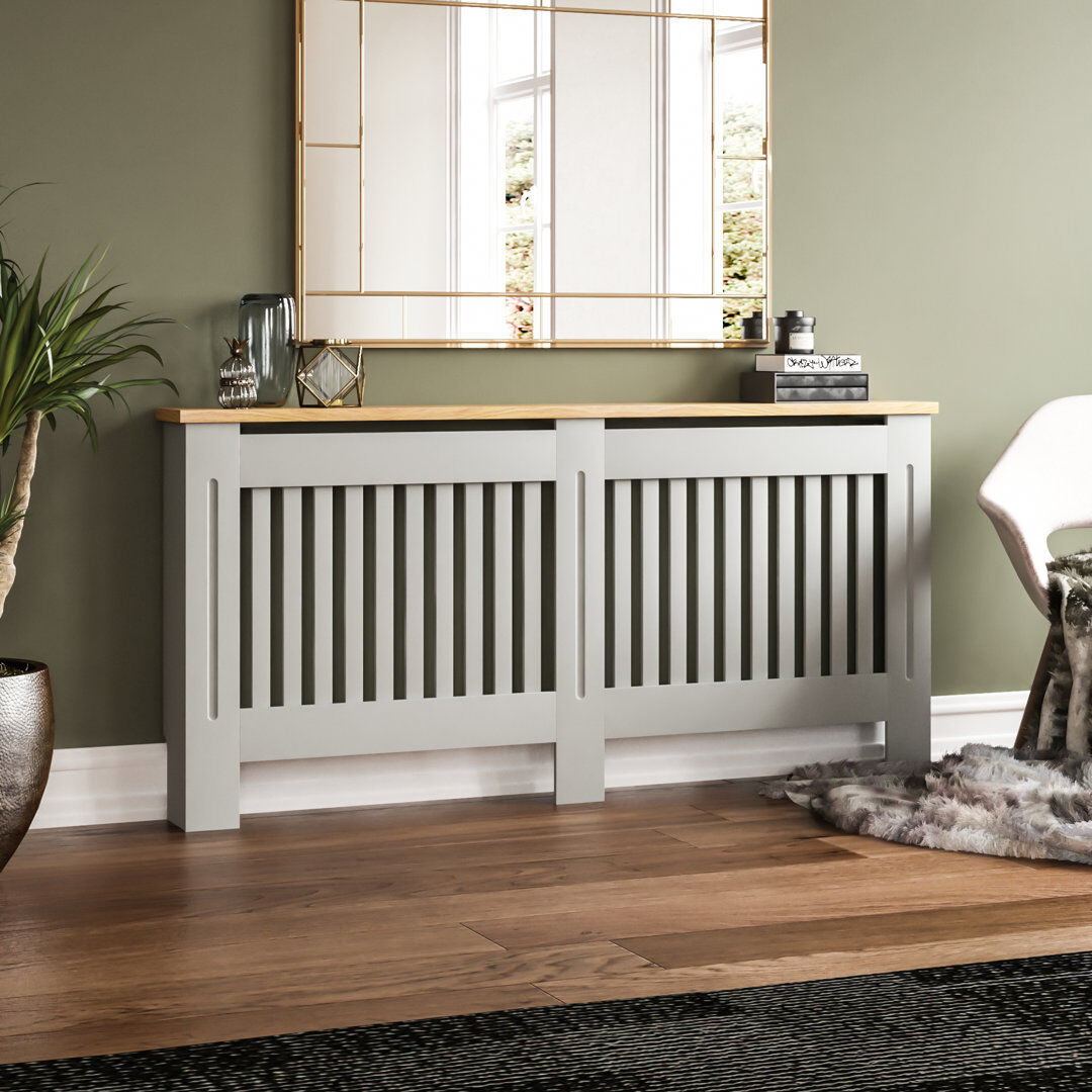 August Grove Beacsfield Radiator Cover Grey 83.3cm H x 172cm W x 19cm D