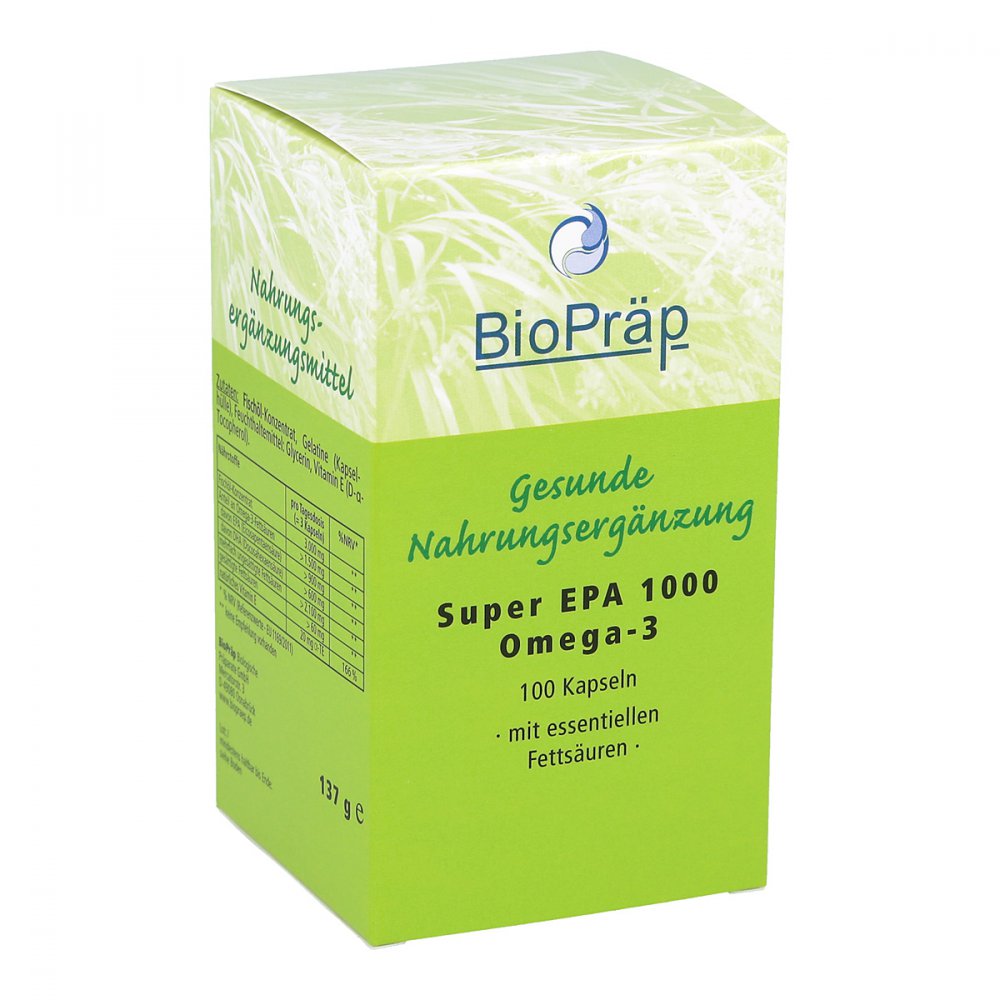 BioPräp Biolog.Präp.Handelsges.mbH Super Epa 1000 Omega 3 Kapseln 01155934
