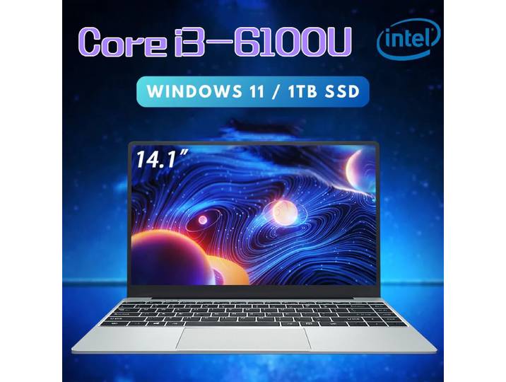 Ordinateur portable FUCHU 14,1 pouces pour bureau et études, Intel Core I3-6100U, 16 Go de RAM, 512 Go, 1 To, 2 To SSD, Windows 11, ordinateur portable pour affaires, études, divertissement et loisirs