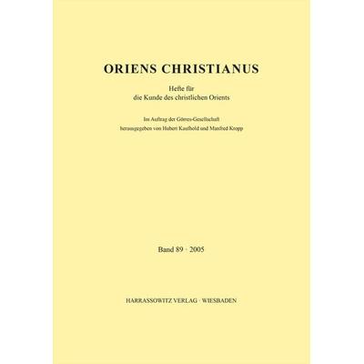 Oriens Christianus 89 (2005), Taschenbuch von , Harrassowitz, 978-3-447-09456-6