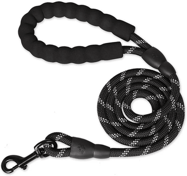 Inspire Essentials Ultimate Comfort Reflective Dog Leash For Strong Dogs 3meters black