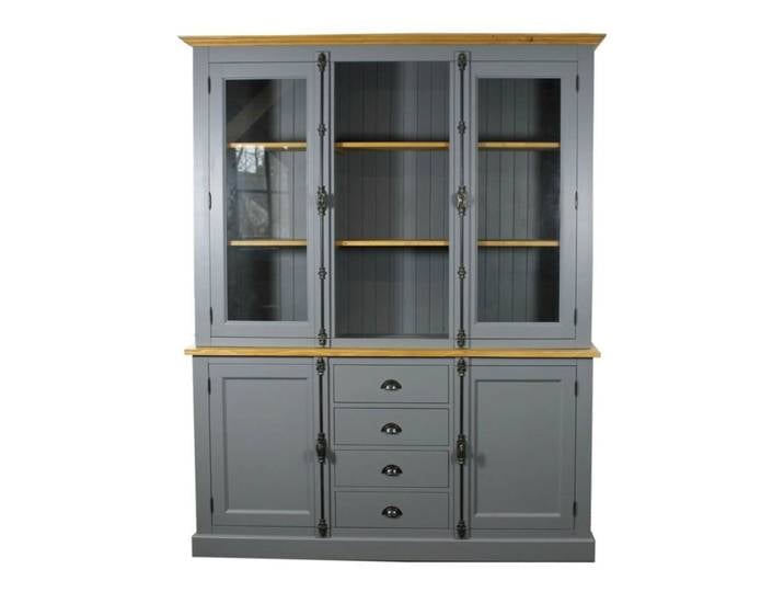 Landhaus Buffetschrank dunkelgrau-braun