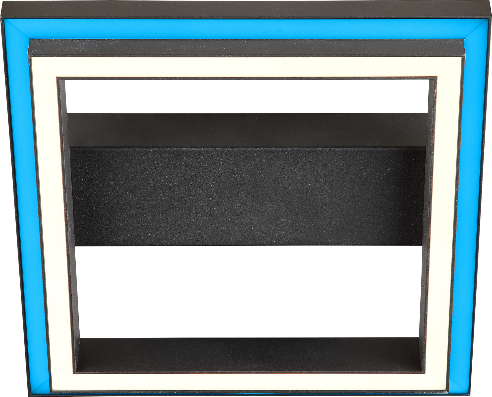 Brilliant LED Plafondlamp Pallas - Decoratieve Wandlamp - Zand/Zwart - 30x30 cm - RGB Frame Light met Afstandsbediening en Timer