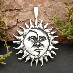 Drachensilber Eclipse Schmuck Anhänger 925 Sterlingsilber Sonnen-Mond Finsternis - Silber