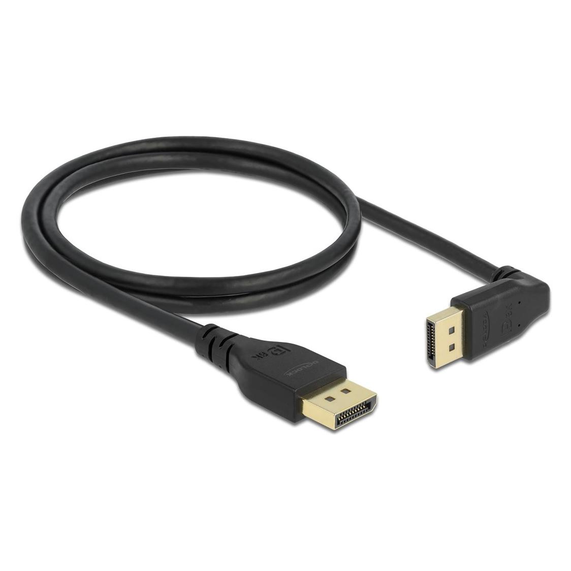 Delock Kabel Oben gewinkelt DisplayPort - DisplayPort, 1 m, 8K 60Hz (1 m) (87143)