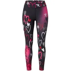 KRIMSON KLOVER Baselayer-Legging Graffiti Girls Legging, Größe XS in Weiß Weiß