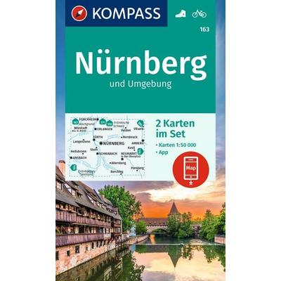 KOMPASS Wanderkarten-Set 163 Nürnberg und Umgebung (2 Karten) 1:50.000, Sonstige von , KOMPASS Freytag & Berndt, 978-3-99121-703-9