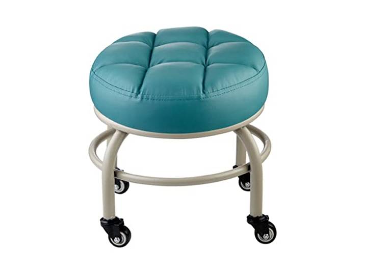JFGCTYHXY Hocker mit Rollen, mit Lagerrad, tragender Ottomane 670 Pfund, Rollsitz(Blue)