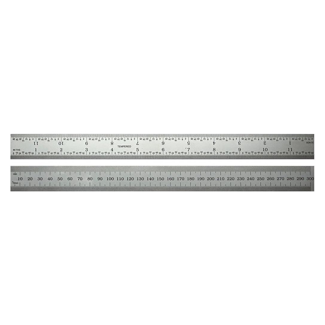 RS PRO Stahl Lineal, metrisch/zöllig 300mm x 25mm (30 cm, Stahl) (2741070)