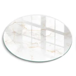 GLASPLATTE Ø 40 cm Eleganter Stein Marmor