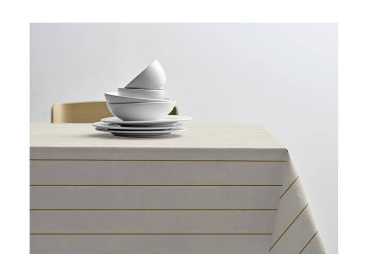 Tischdecke SÖDAHL Line , beige (creme, goldfarben), B:140cm L:320cm, Baumwolle, Tischdecken, Tischdecke