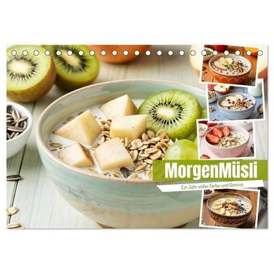 MorgenMüsli - Ein Jahr voller Farbe und Genuss (Tischkalender 2027 DIN A5 quer), CALVENDO Monatskalender