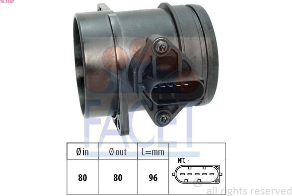 Facet Sensor, Ansauglufttemperatur 101567 Für Bmw