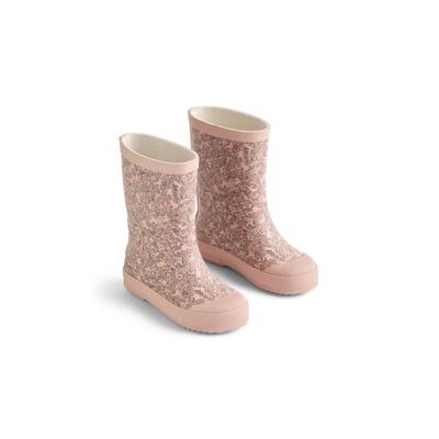 Stiefel WHEAT "WHEAT Rubber Boot Muddy", Mädchen, Gr. 22, rosa (powder flower meadow), Gummi, Schuhe Stiefel