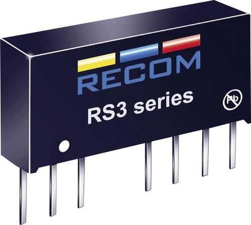 RECOM RS3-2412S DC/DC-Wandler, Print 24 V/DC 12 V/DC 250mA 3W Anzahl Ausgänge: 1 x Inhalt 1St.