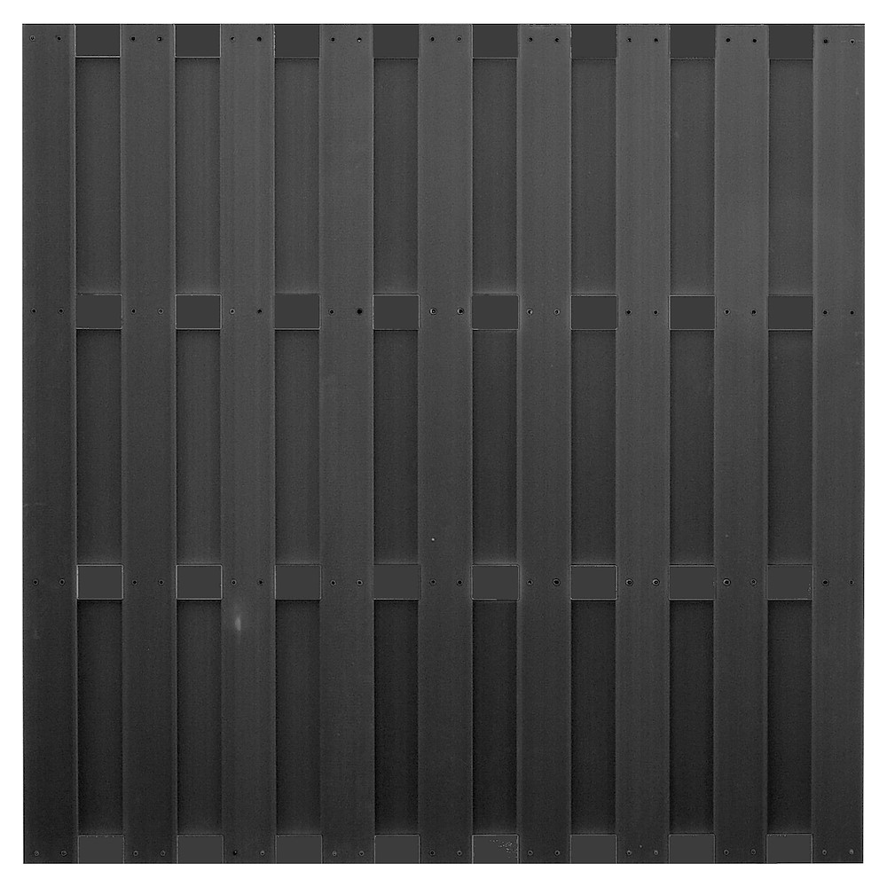 TETZNERJENT EMDEN-Serie ANTHRAZIT 180 x 180 cm, WPC-Bretterzaun 16971241
