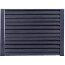 Zaunelement mit Z-Lamellen, 893 x 2000 mm, mit Abdeckleiste, Anthrazit