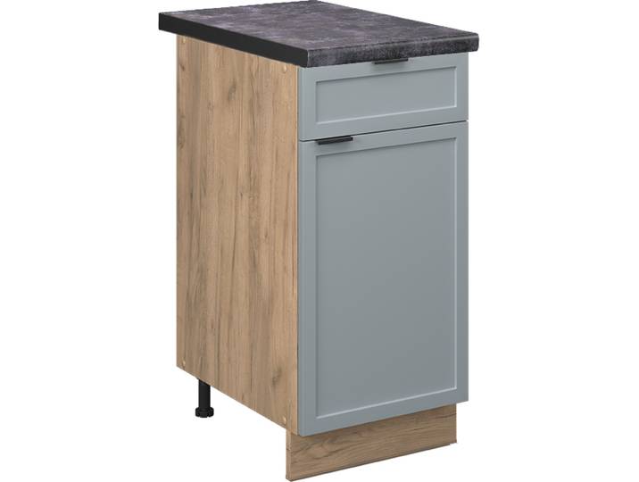 Küchenunterschrank Vicco Fame-Line Hellblau-grau 40 cm , AP Anthrazit, Model 50745