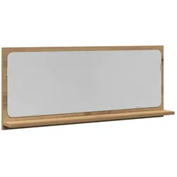 vidaXL Spiegelregal mit Regal Handwerklich gefertigter Eichenholz