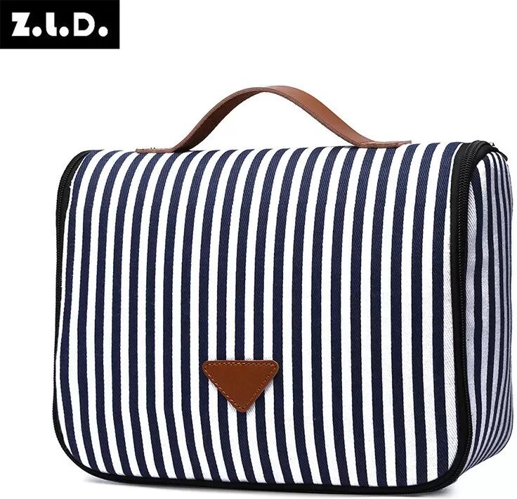 INF Gestreifte Kosmetiktasche aus Segeltuch model 2