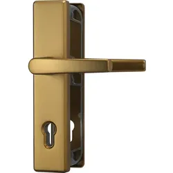 HT-Schutz-Drückergarnitur,Langschild HLS214,Profilzylinder gelocht,E92,Aluminium