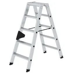 Stufen-Stehleiter beidseitig begehbar 2x5 Stufen