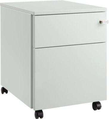 Schäfer Shop Pure Rollcontainer 36, Stahl/Holz, 1 Schub, lichtgrau/lichtgrau
